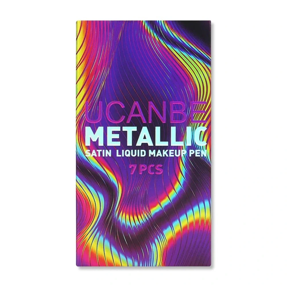 UCANBE 7 Colors Metallic Sparkle Finish Sparkling Eyeliner Pen Set